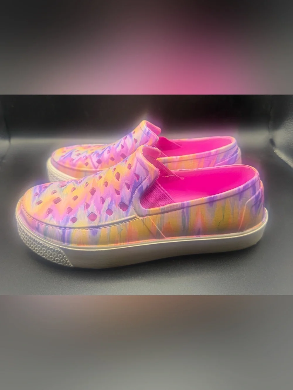 Kids Slip-On Rainbow Tie-Dye Casual Shoes